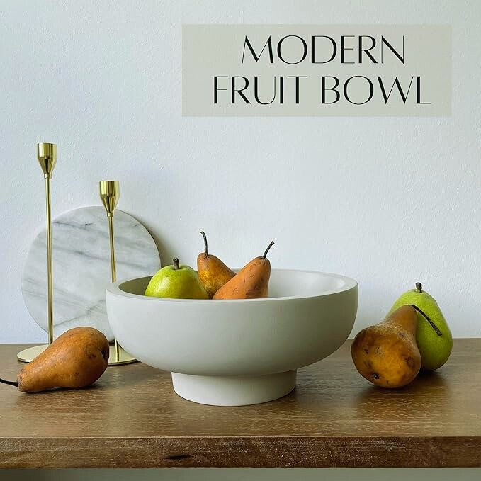 OAKOA Concrete Fruit Bowl for Kitchen