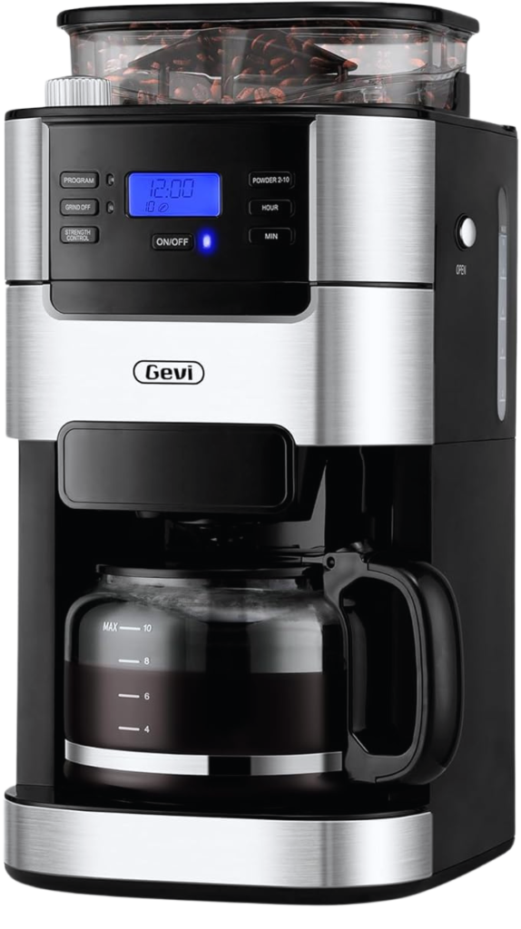 GEVI Coffee Maker with Built-in Grinder